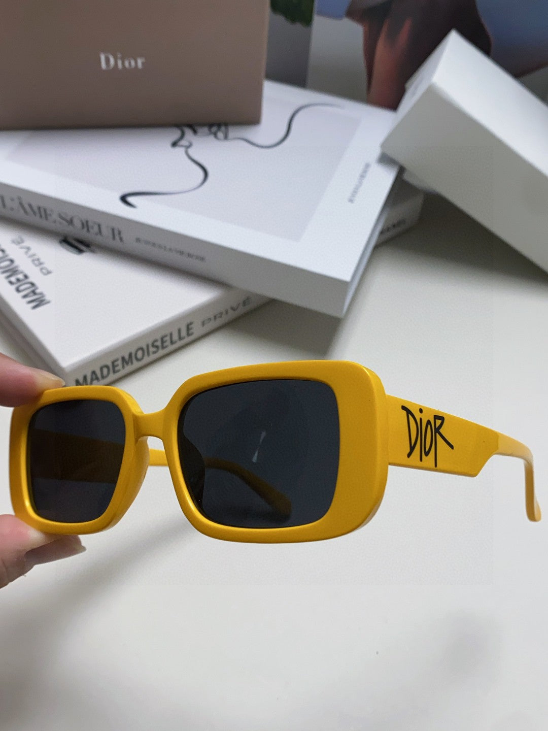 Dior Square Brown Lens Sunglasses for Women - detail image 5