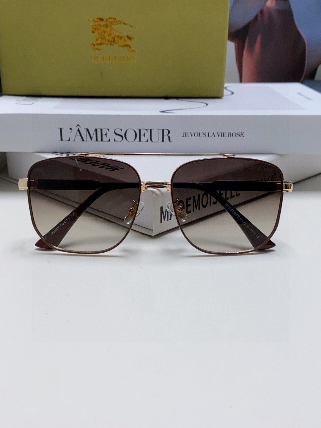 Burberry Polarized Fashion Silver Lens Sunglasses for Men - 432431 - detail image 5