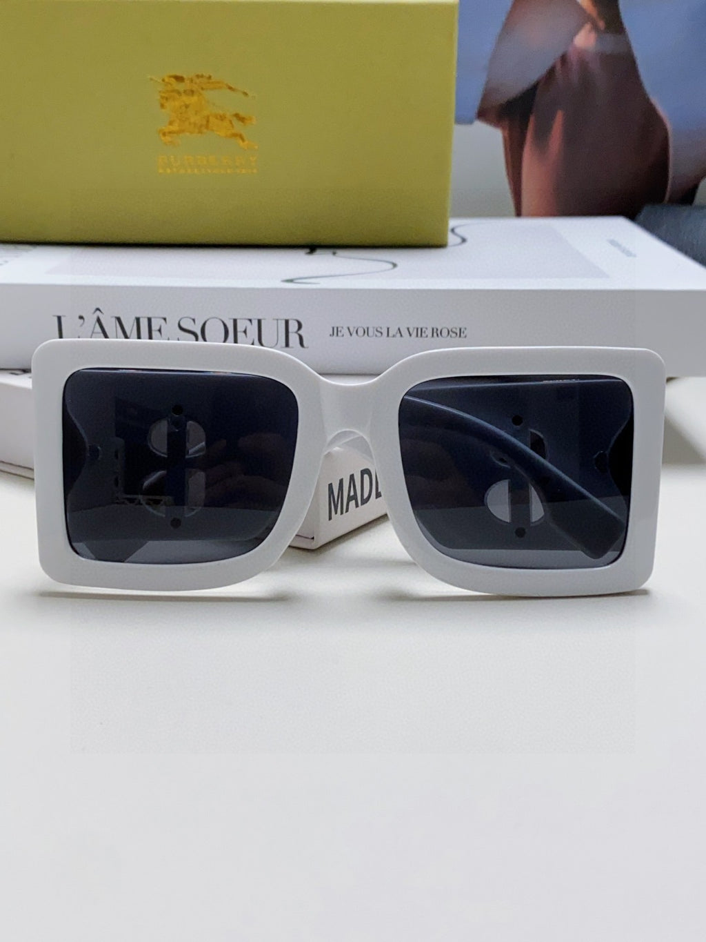 Burberry Oversized Blue Lens Sunglasses for Men & Women - 432436 - detail image 6