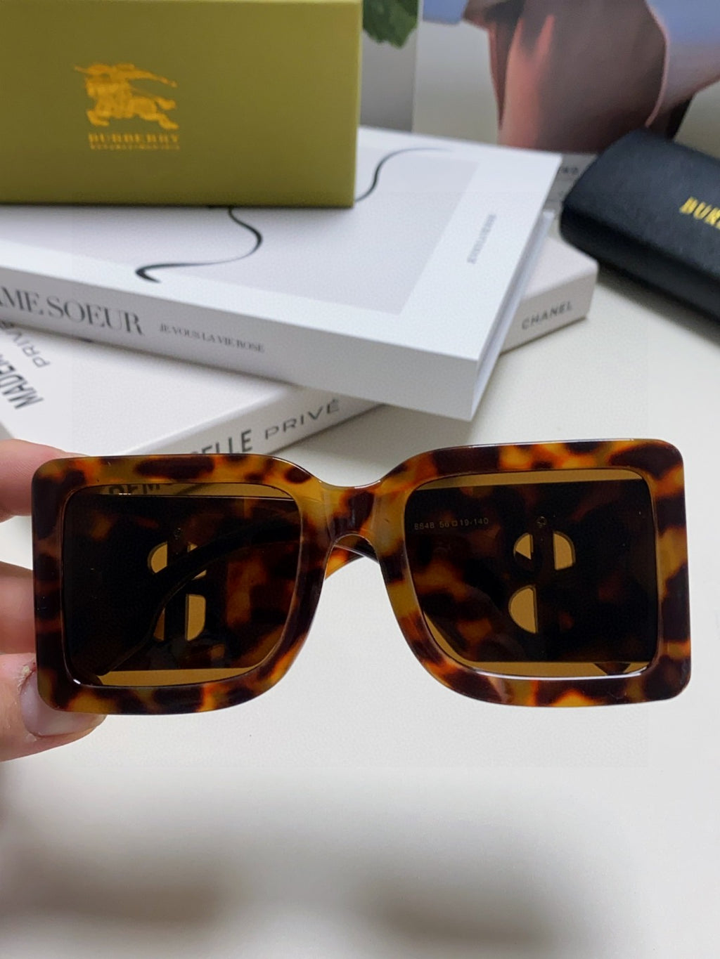 Burberry Oversized Brown Lens Sunglasses for Men & Women - 432437 - detail image 5