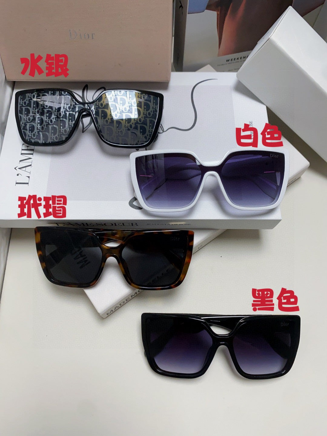 Dior Fashion Silver Lens Sunglasses for Women - 371934 - detail image 9