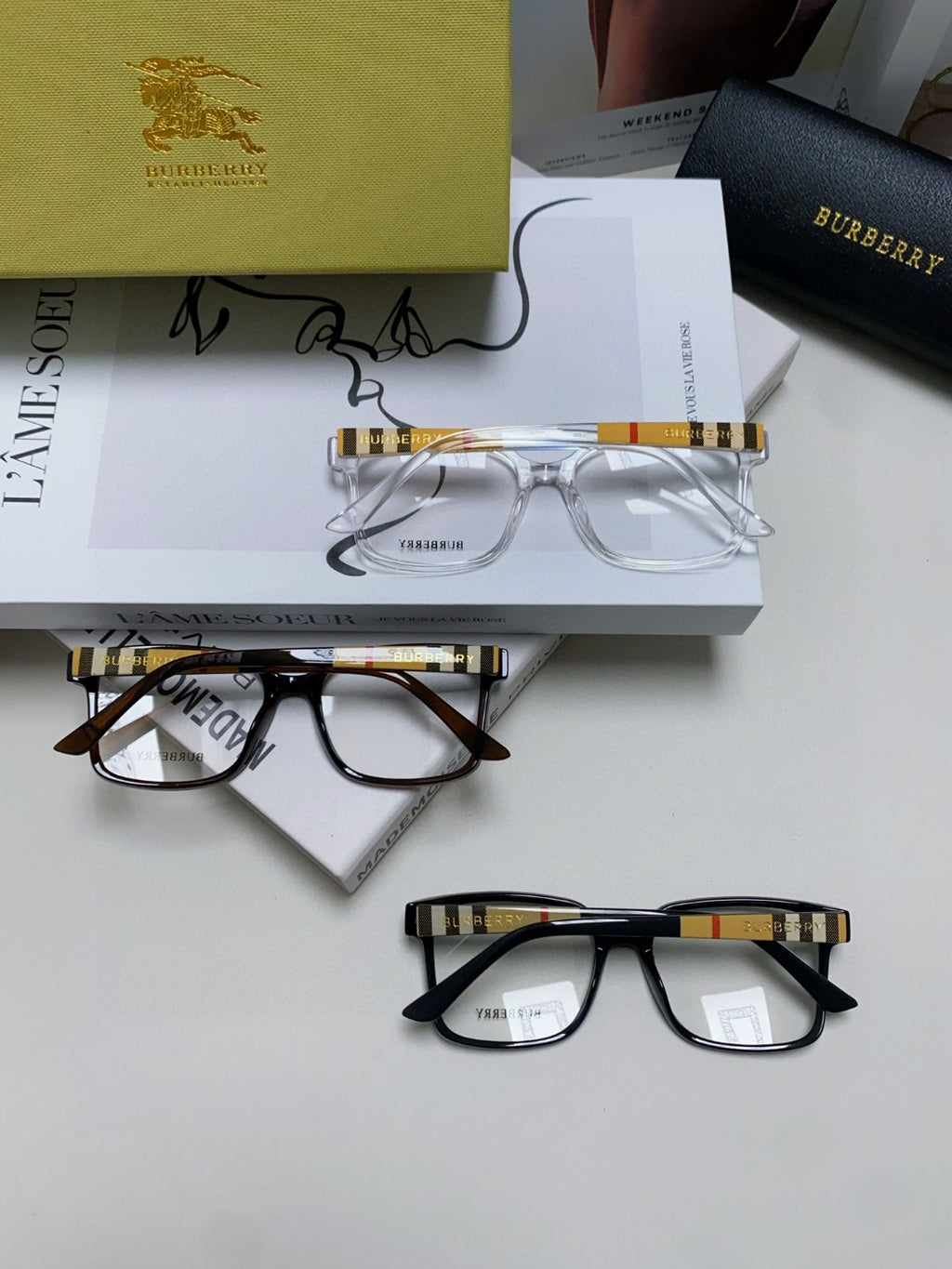 Burberry Oversized Gray Lens Sunglasses for Men & Women - 449621 - detail image 8