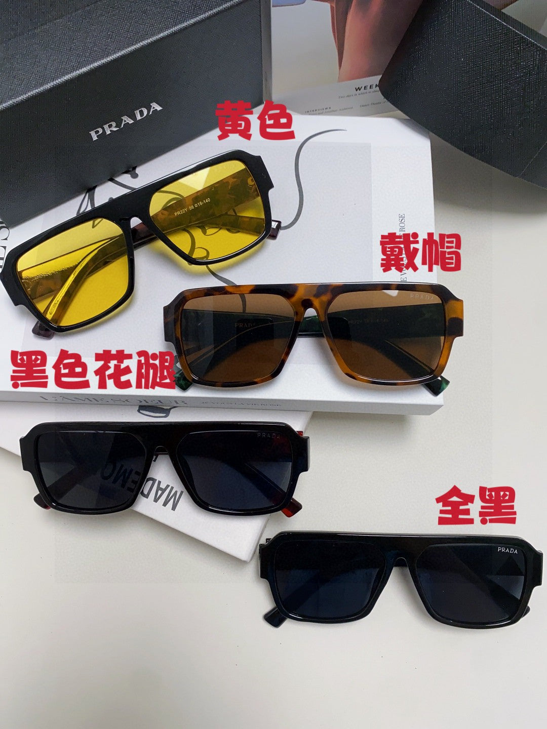 Prada Aviator Pink Lens Sunglasses for Men - detail image 8