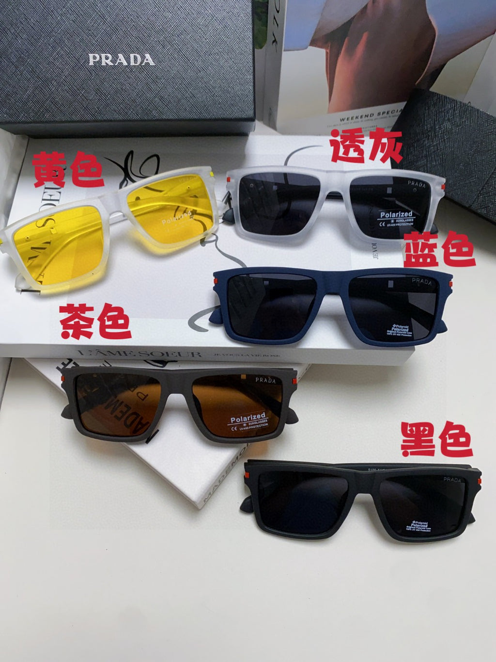 Prada Fashion Gray Lens Sunglasses for Men & Women - 465534 - detail image 9