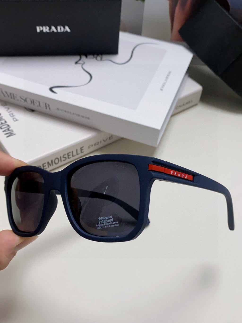 Prada Fashion Black Lens Sunglasses for Men & Women - 415711 - detail image 5