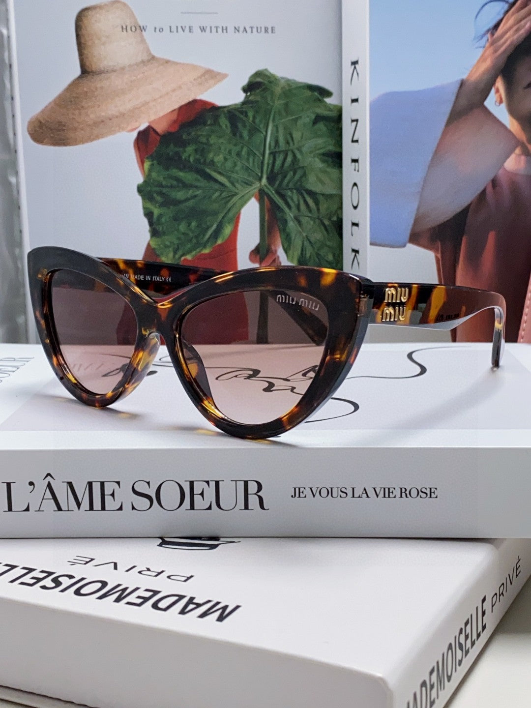 Miu Miu Cat-Eye Brown Lens Sunglasses for Men & Women - 432707 - detail image 2