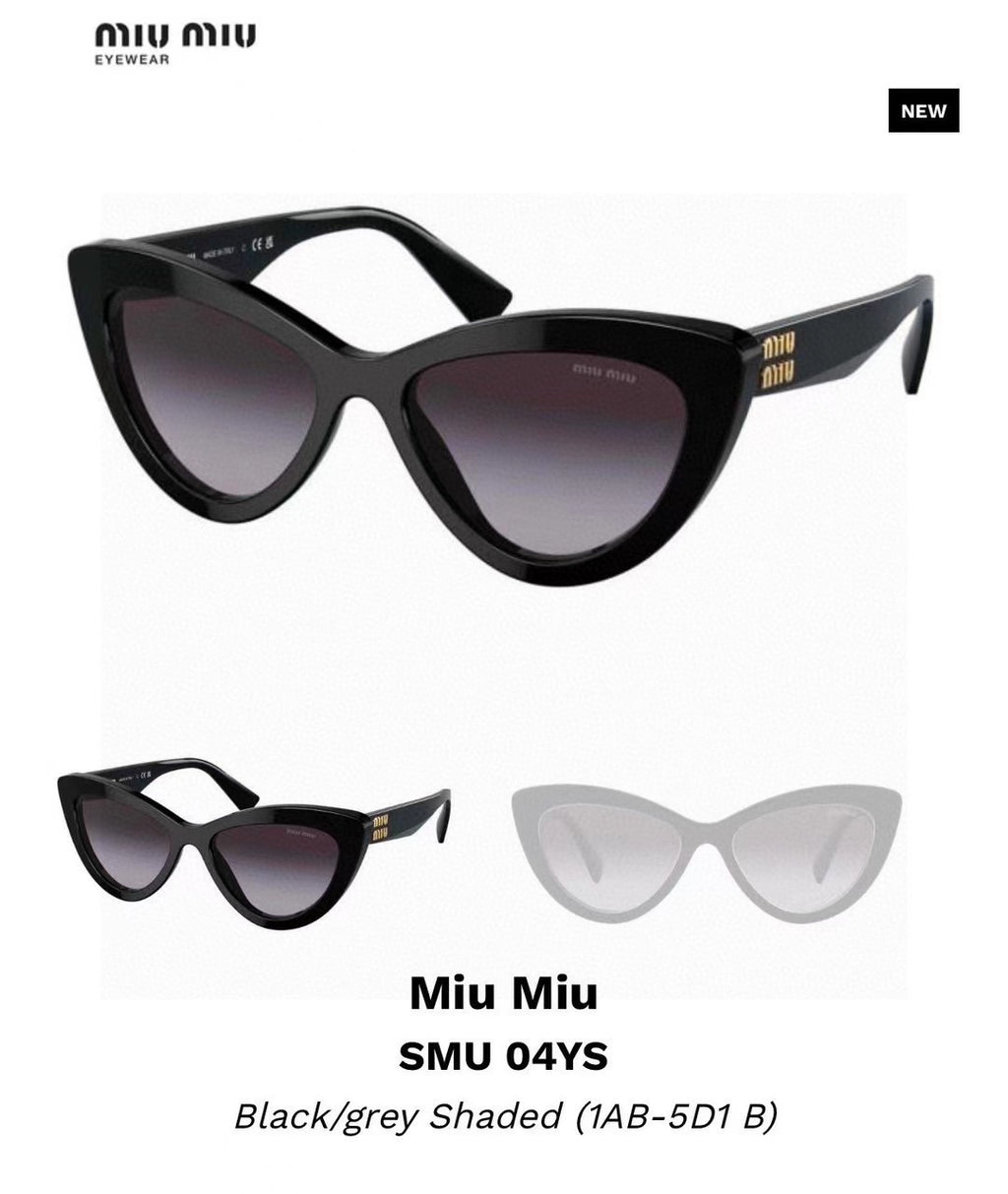 Miu Miu Cat-Eye Gray Lens Sunglasses for Men & Women - 432708