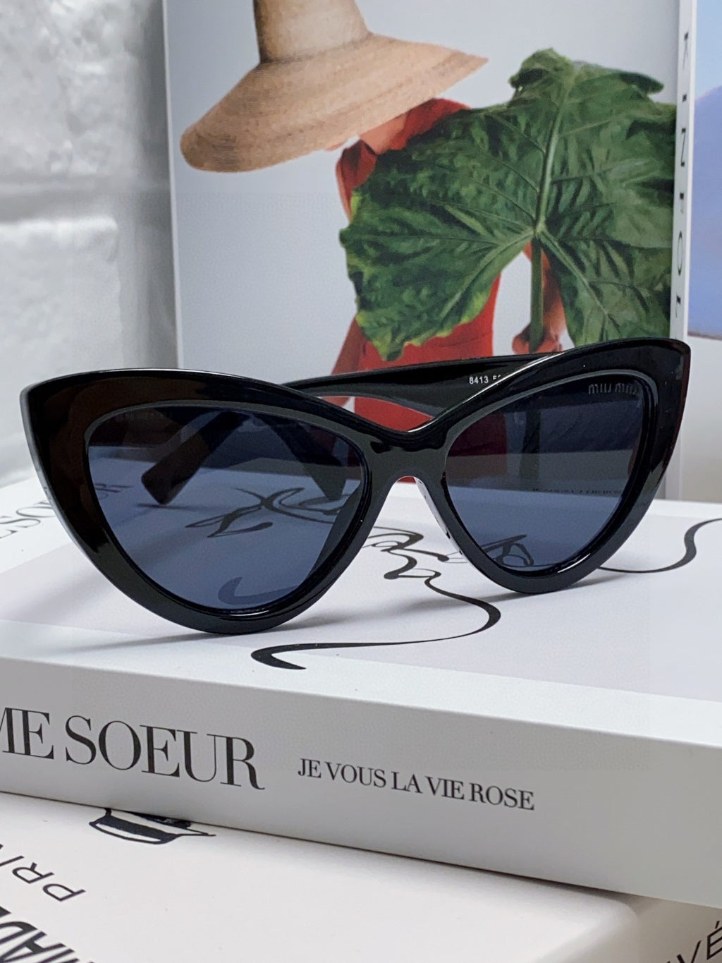 Miu Miu Cat-Eye Gray Lens Sunglasses for Men & Women - 432708 - detail image 3