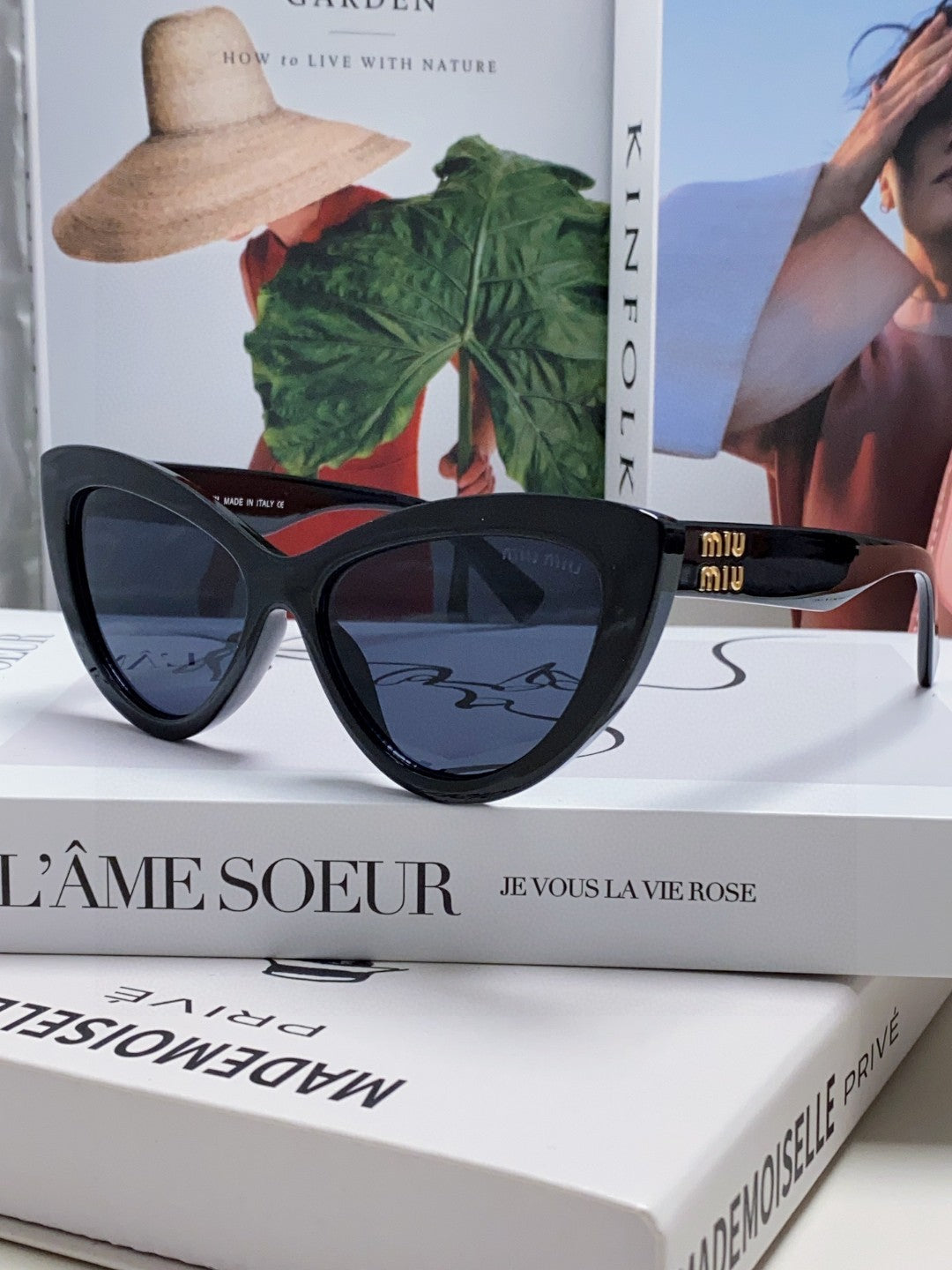 Miu Miu Cat-Eye Gray Lens Sunglasses for Men & Women - 432708 - detail image 2