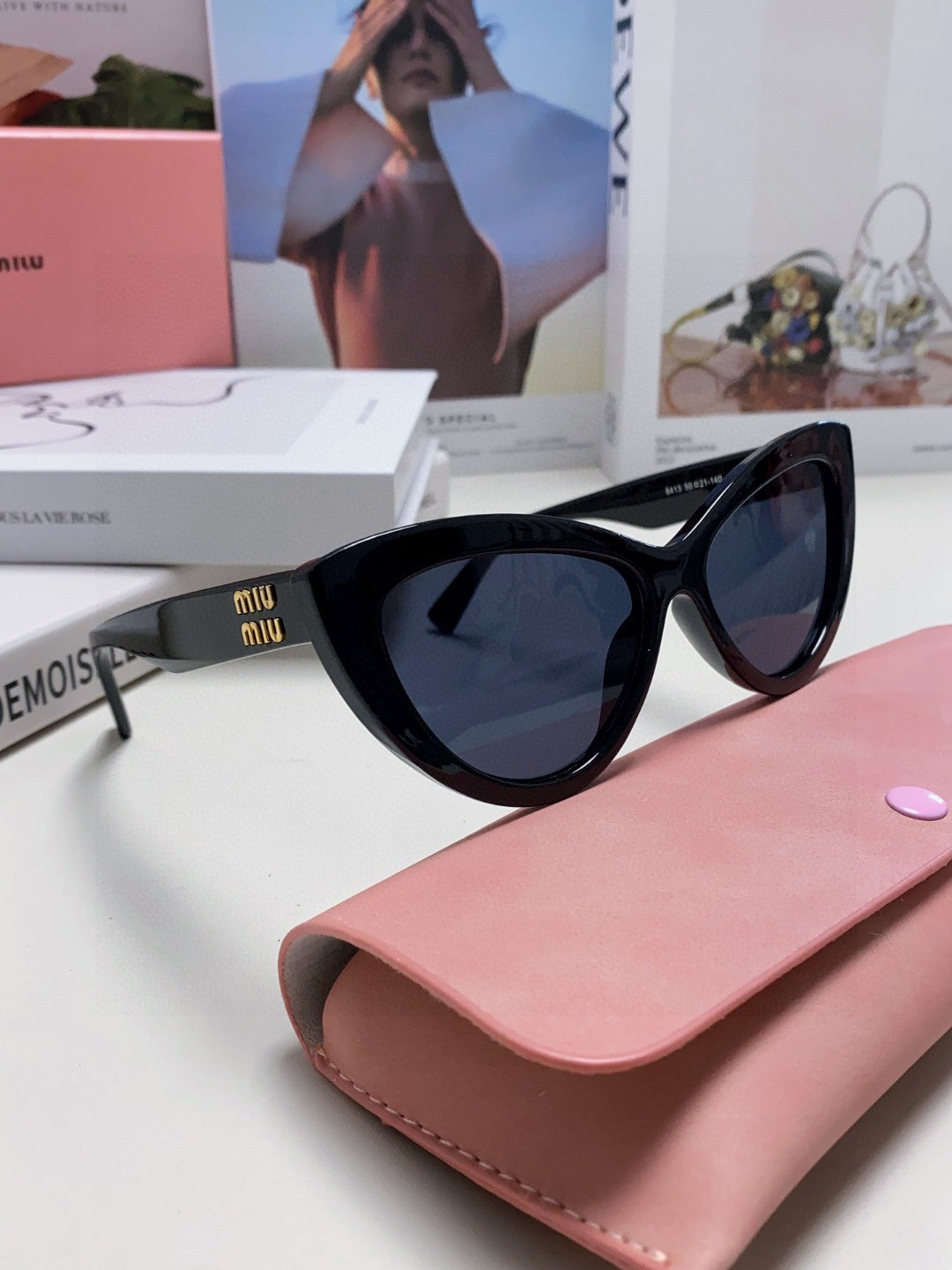 Miu Miu Cat-Eye Gray Lens Sunglasses for Men & Women - 432708 - detail image 9