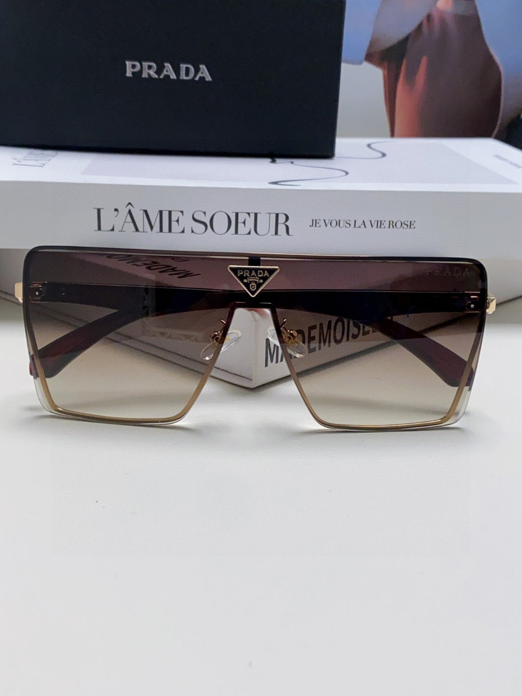 Prada Oversized Silver Lens Sunglasses for Men & Women - 432165 - detail image 6