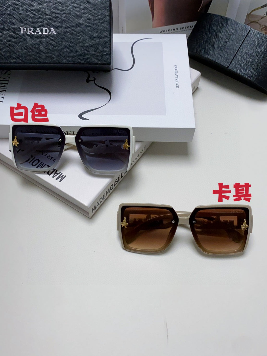Prada Fashion Silver Lens Sunglasses for Men & Women - 432167 - detail image 9