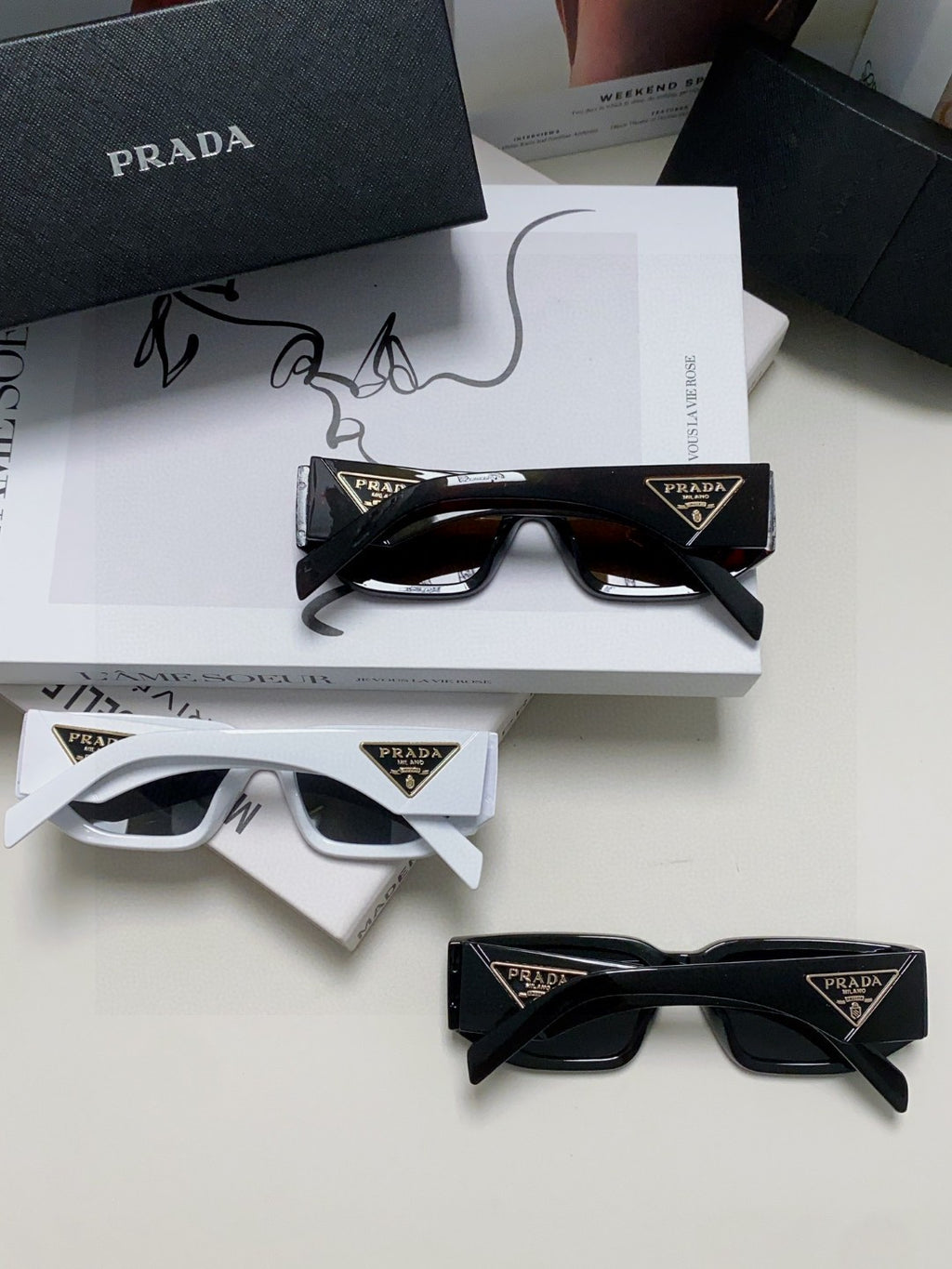 Prada Fashion Blue Lens Sunglasses for Men & Women - 432173 - detail image 7