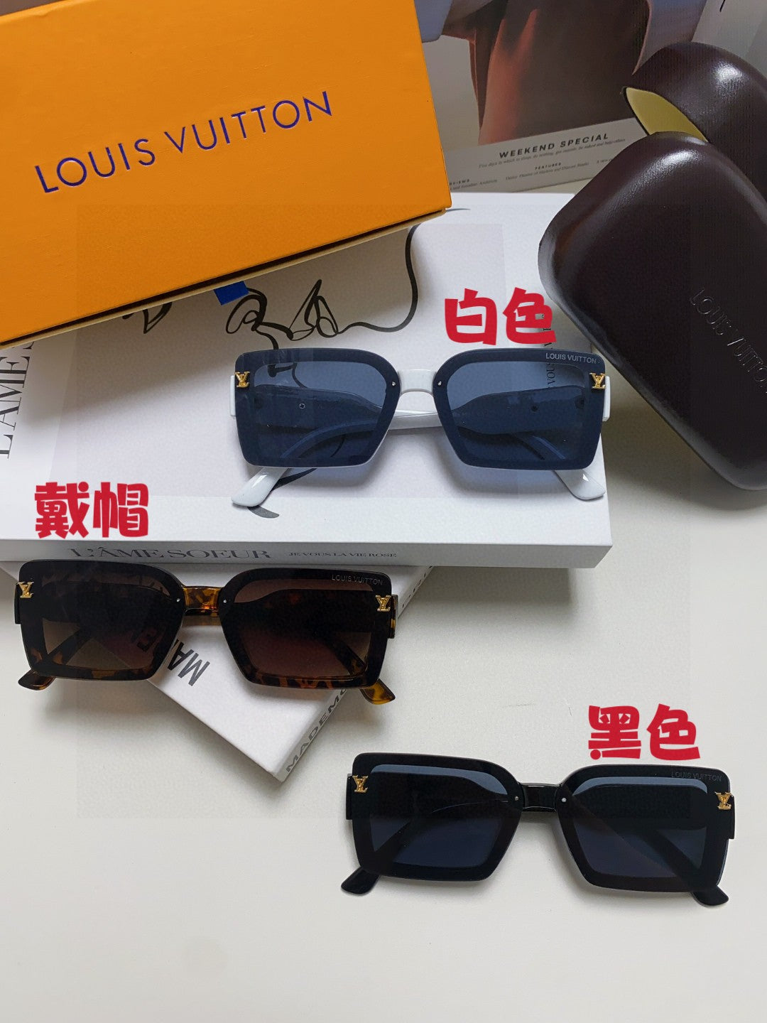 Louis Vuitton Polarized Square Gray Lens Sunglasses for Women - 933768 - detail image 9