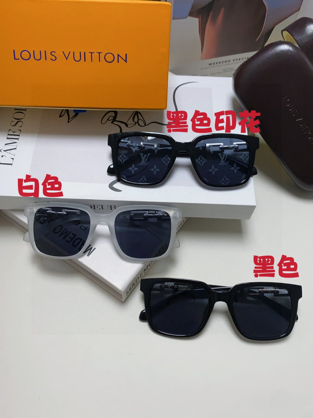 Louis Vuitton Square Blue Lens Sunglasses for Men & Women - 933771 - detail image 9