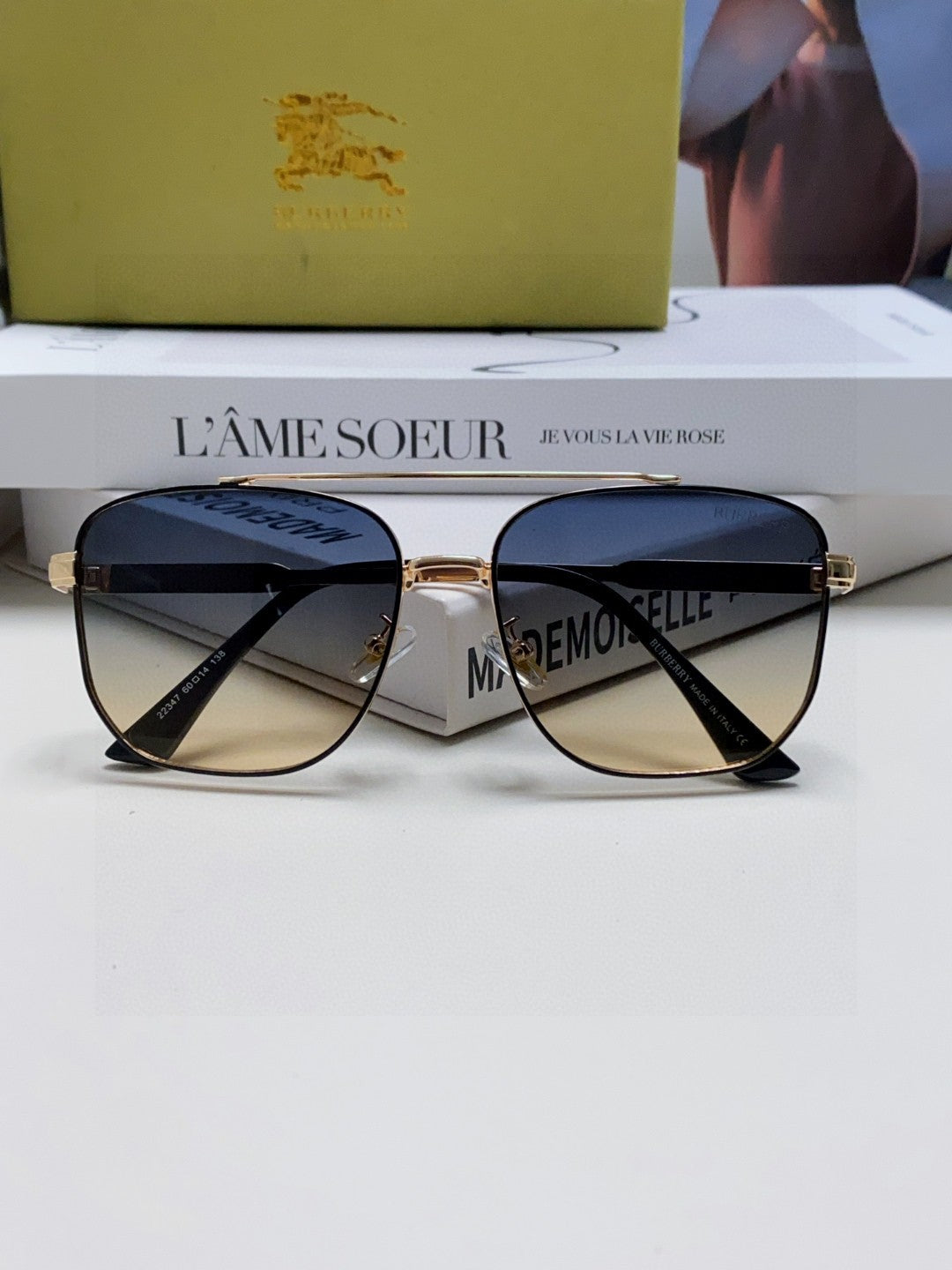 Burberry Polarized Fashion Silver Lens Sunglasses for Men - 372328 - detail image 5