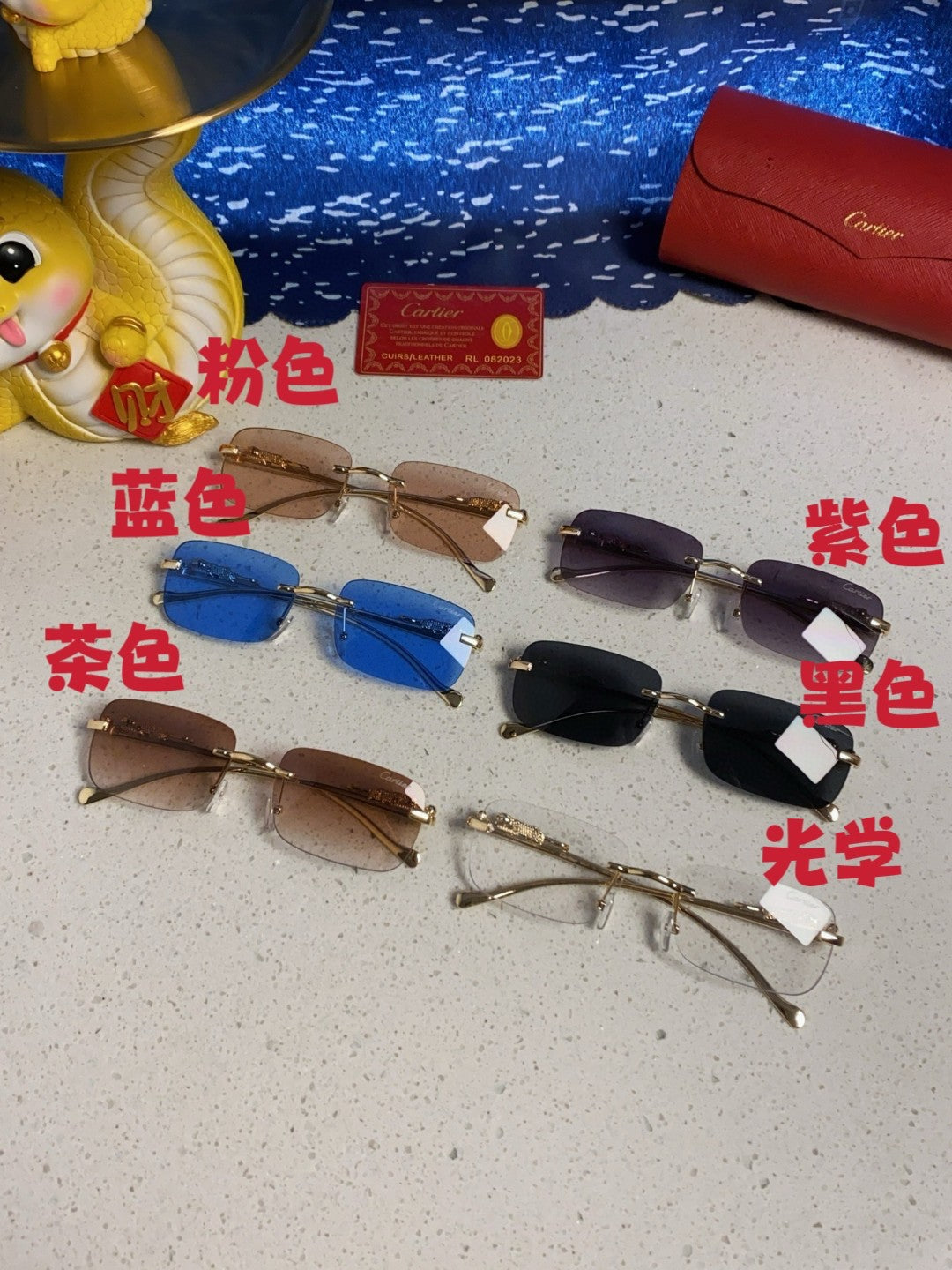 Cartier Fashion Silver Lens Sunglasses for Men & Women - 382746 - detail image 12