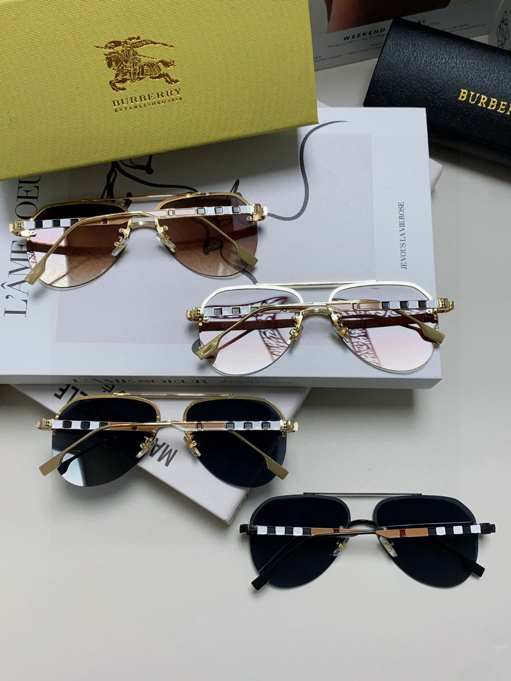 Burberry Round Brown Lens Sunglasses for Men & Women - 399065 - detail image 8