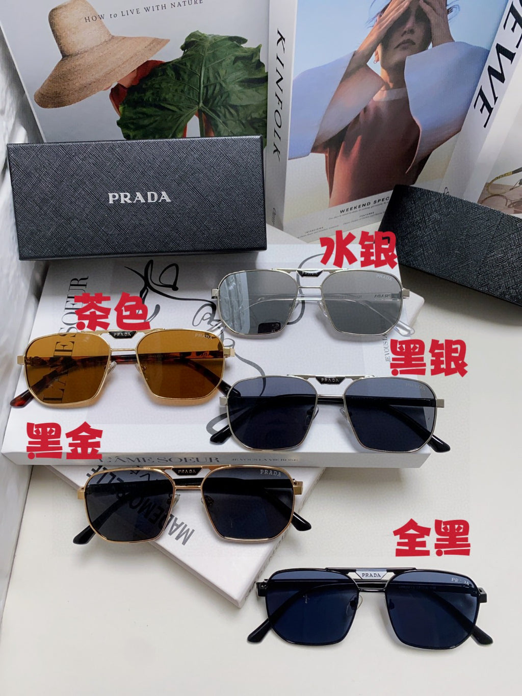 Prada Fashion Brown Lens Sunglasses for Men - 398897 - detail image 11