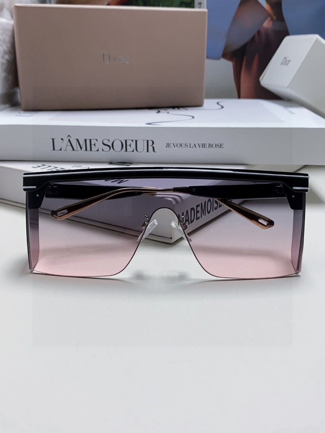 Dior Oversized Gray Lens Sunglasses for Men & Women - 398711 - detail image 6