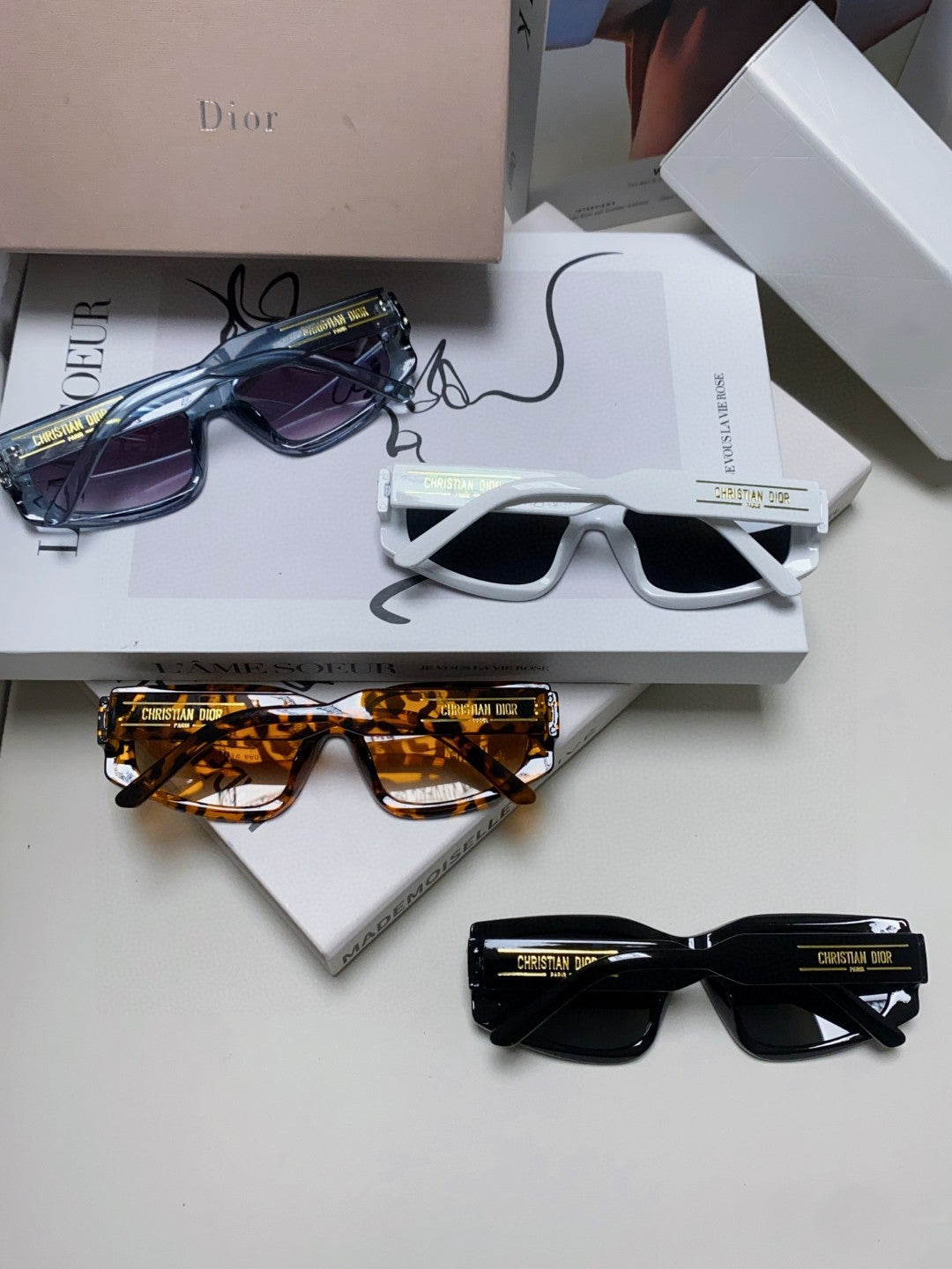 Dior Square Gray Lens Sunglasses for Men & Women - 398715 - detail image 8