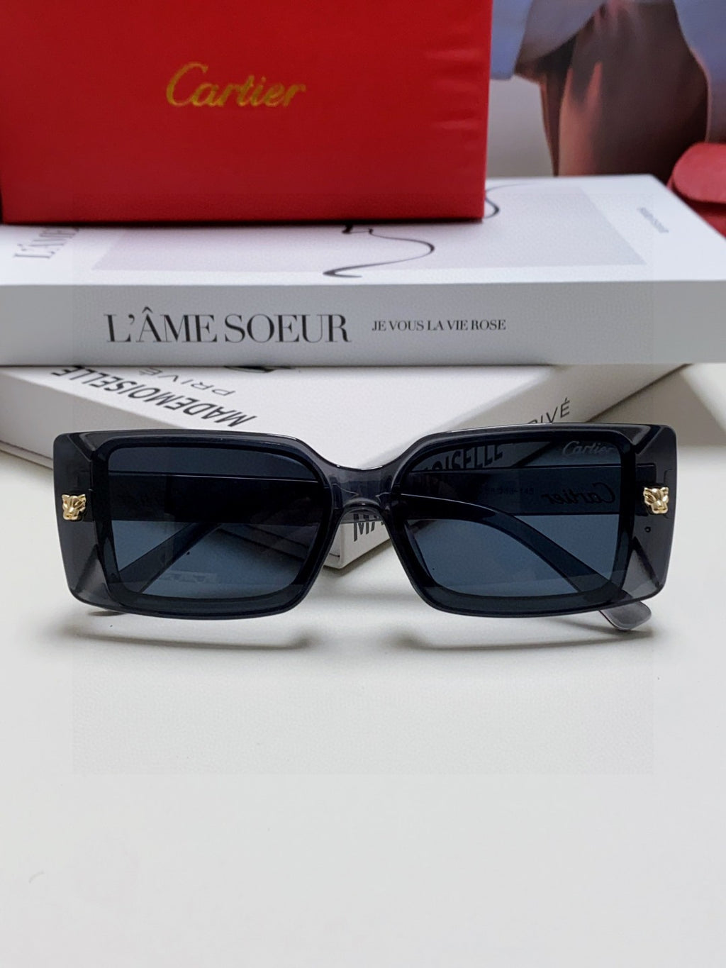 Cartier Fashion Blue Lens Sunglasses for Men & Women - 399036 - detail image 6