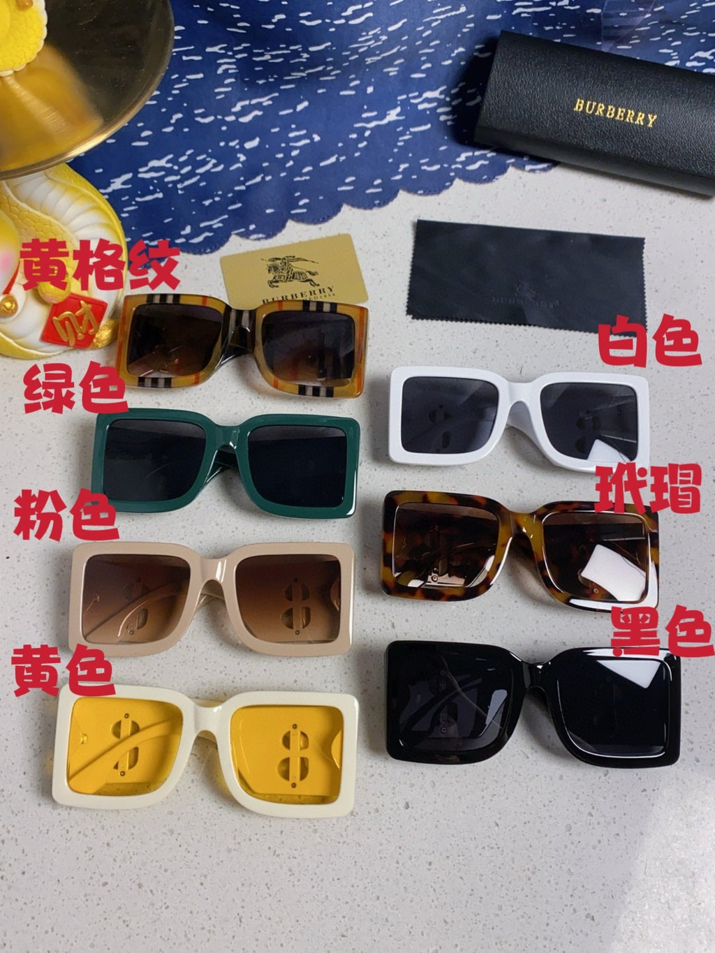 Burberry Oversized Orange Lens Sunglasses for Men & Women - 416030 - detail image 10