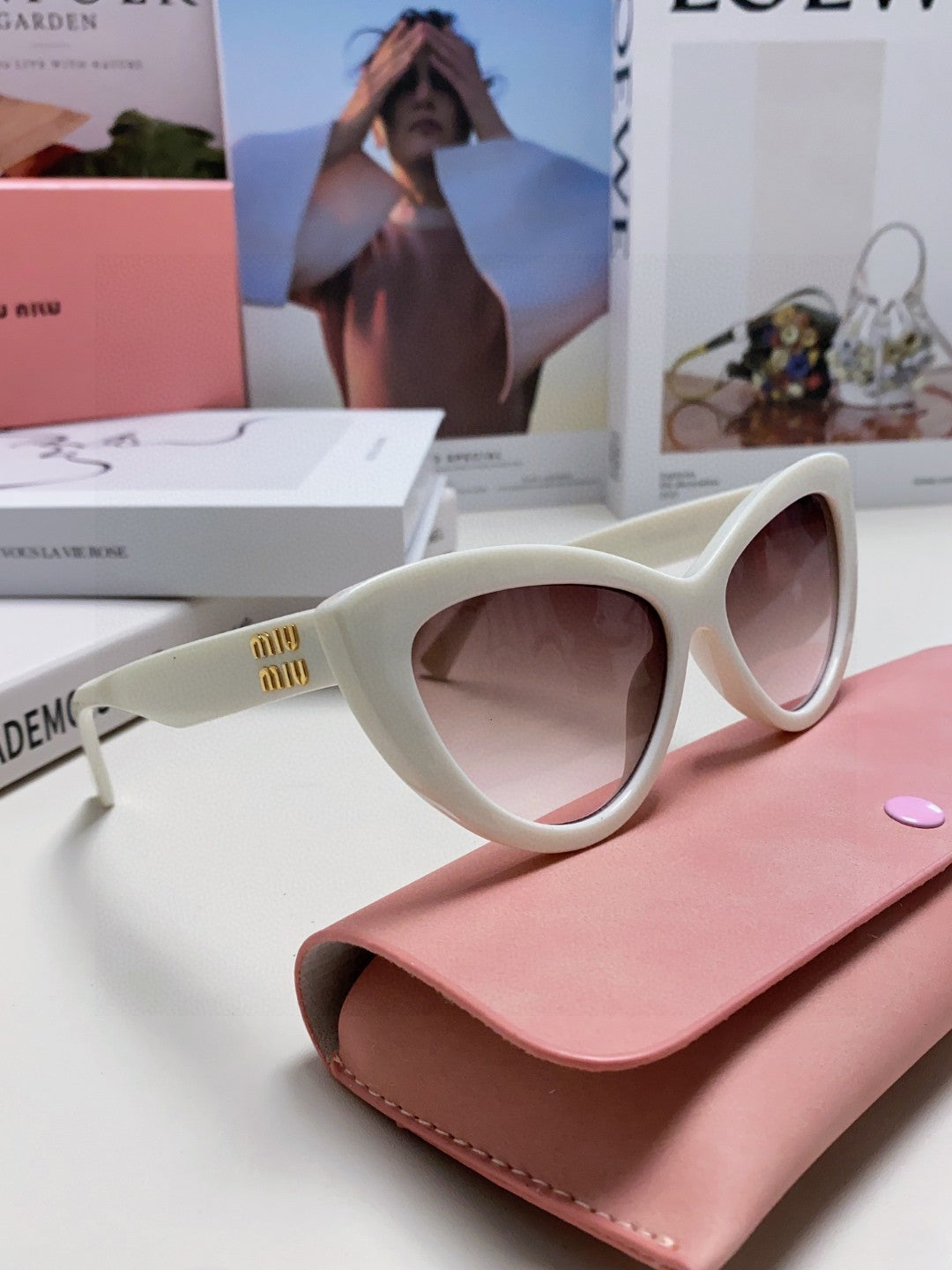 Miu Miu Cat-Eye Silver Lens Sunglasses for Men & Women - 449692 - detail image 7