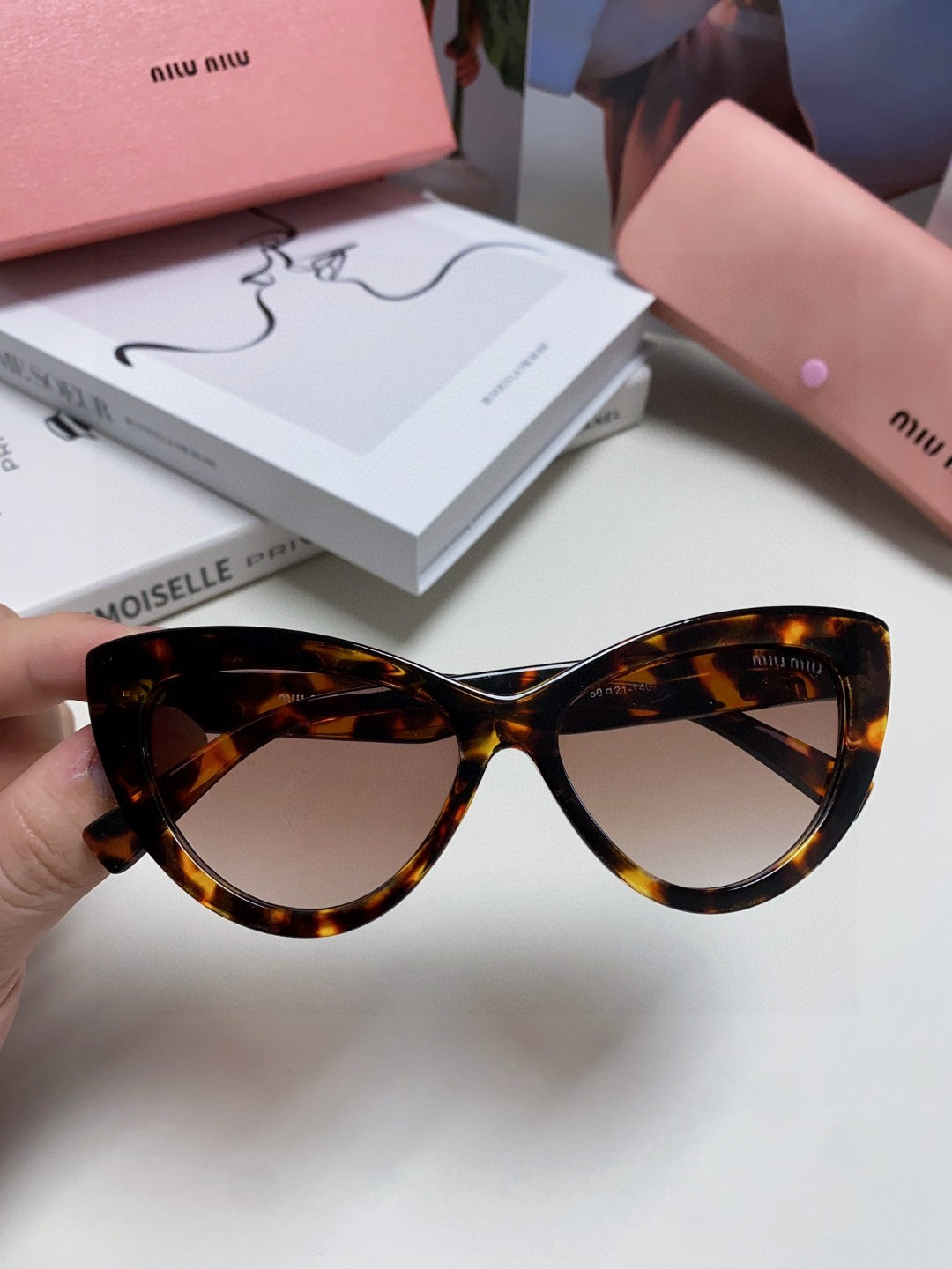 Miu Miu Cat-Eye Brown Lens Sunglasses for Men & Women - 449693 - detail image 5