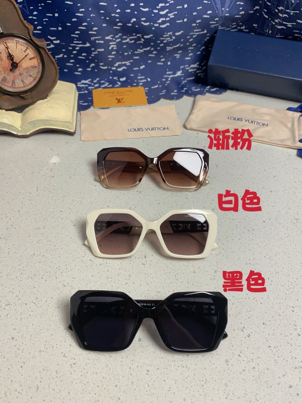 Louis Vuitton Oversized Silver Lens Sunglasses for Women - detail image 12