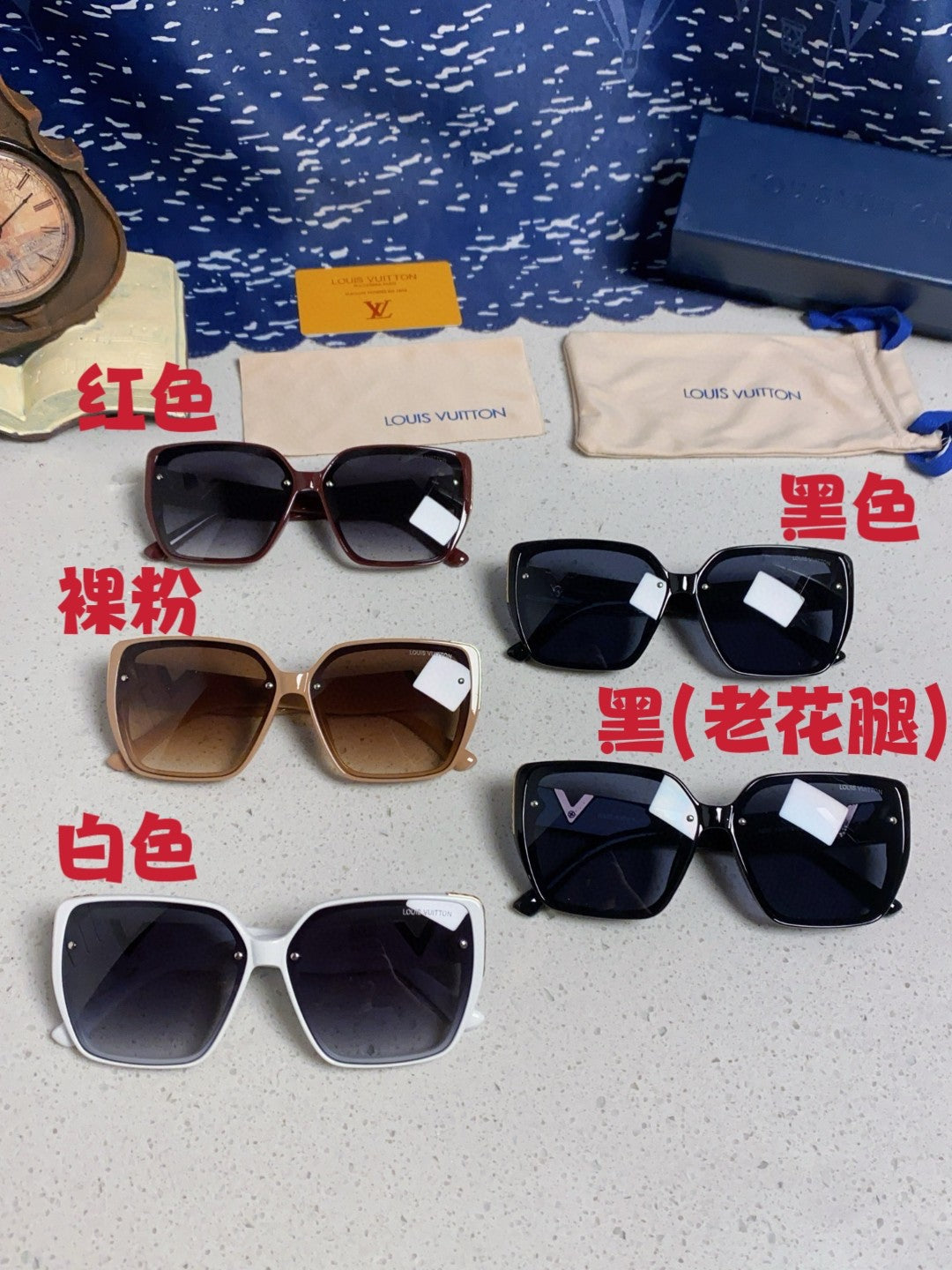 Louis Vuitton Fashion Blue Lens Sunglasses for Women - 486218 - detail image 12