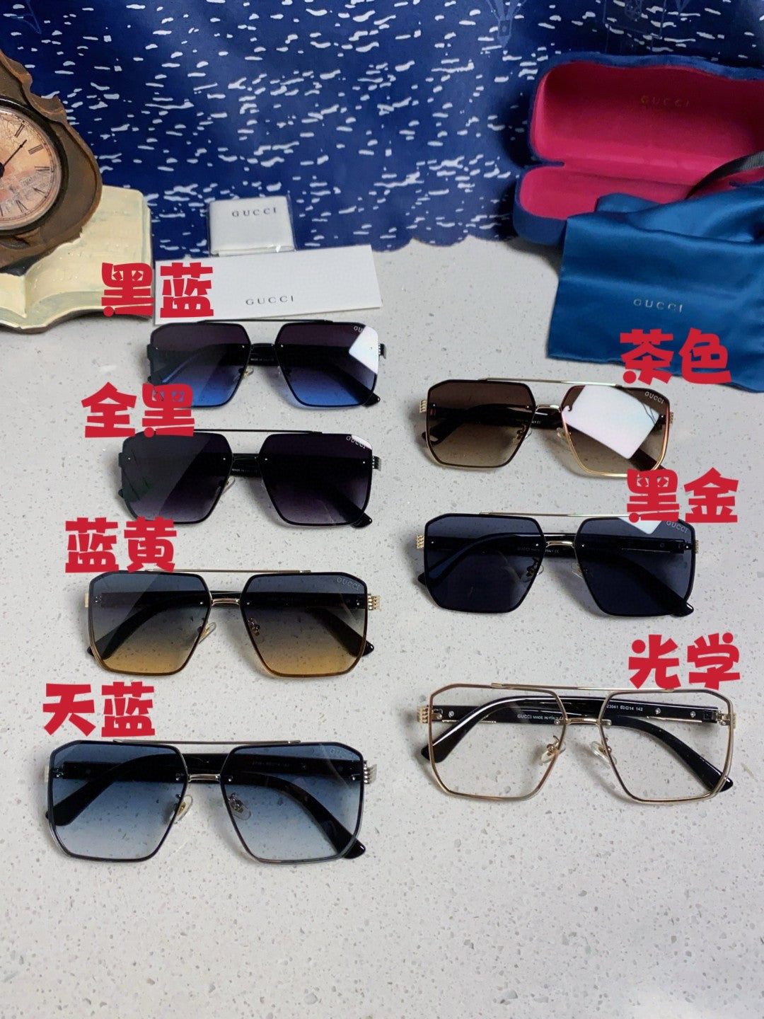 Gucci Polarized Rimless Silver Lens Sunglasses for Men & Women - 382059 - detail image 12
