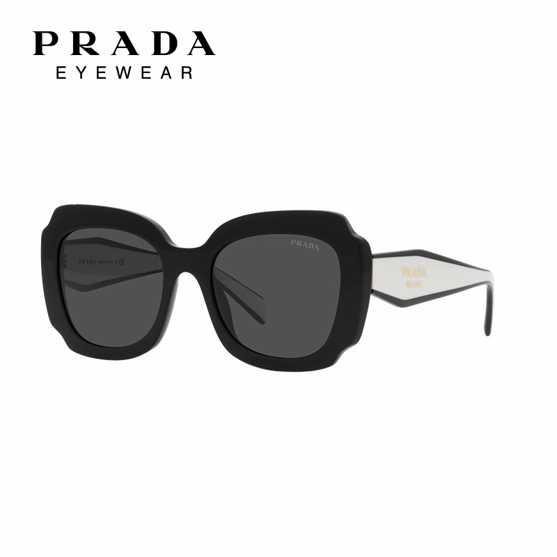 Prada 16YSF Acetate Fashion Black Lens Sunglasses for Men & Women