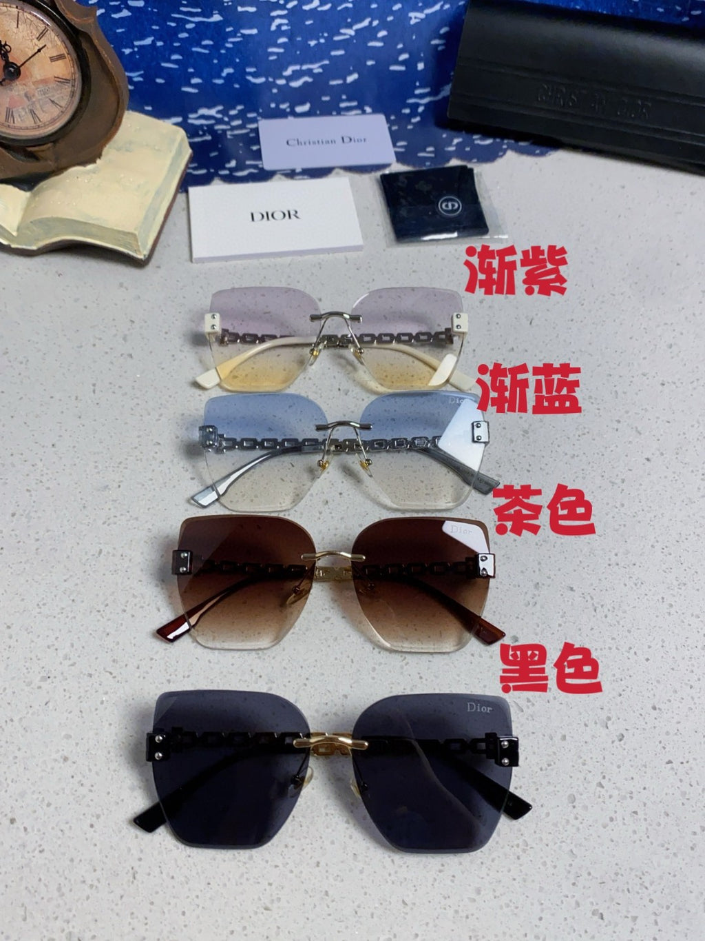 Dior Polarized Fashion Silver Lens Sunglasses for Women - 449089 - detail image 12