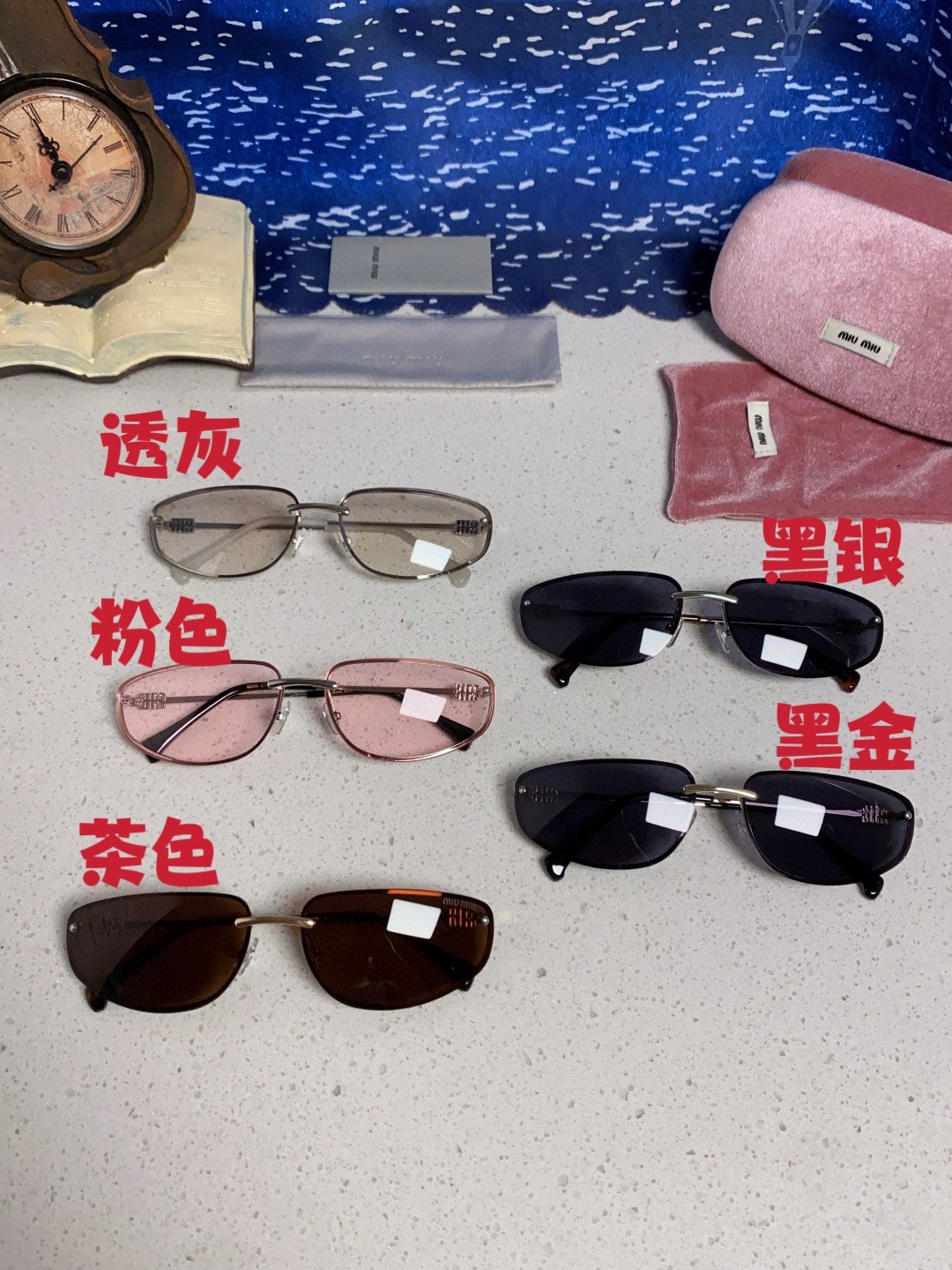 Miu Miu Fashion Black Lens Sunglasses for Men & Women - 399172 - detail image 11