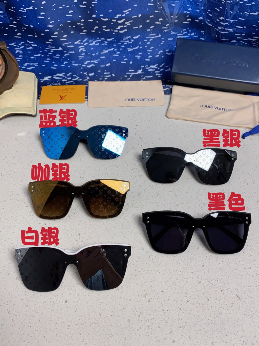 Louis Vuitton Square Brown Lens Sunglasses for Men & Women - 493057 - detail image 12