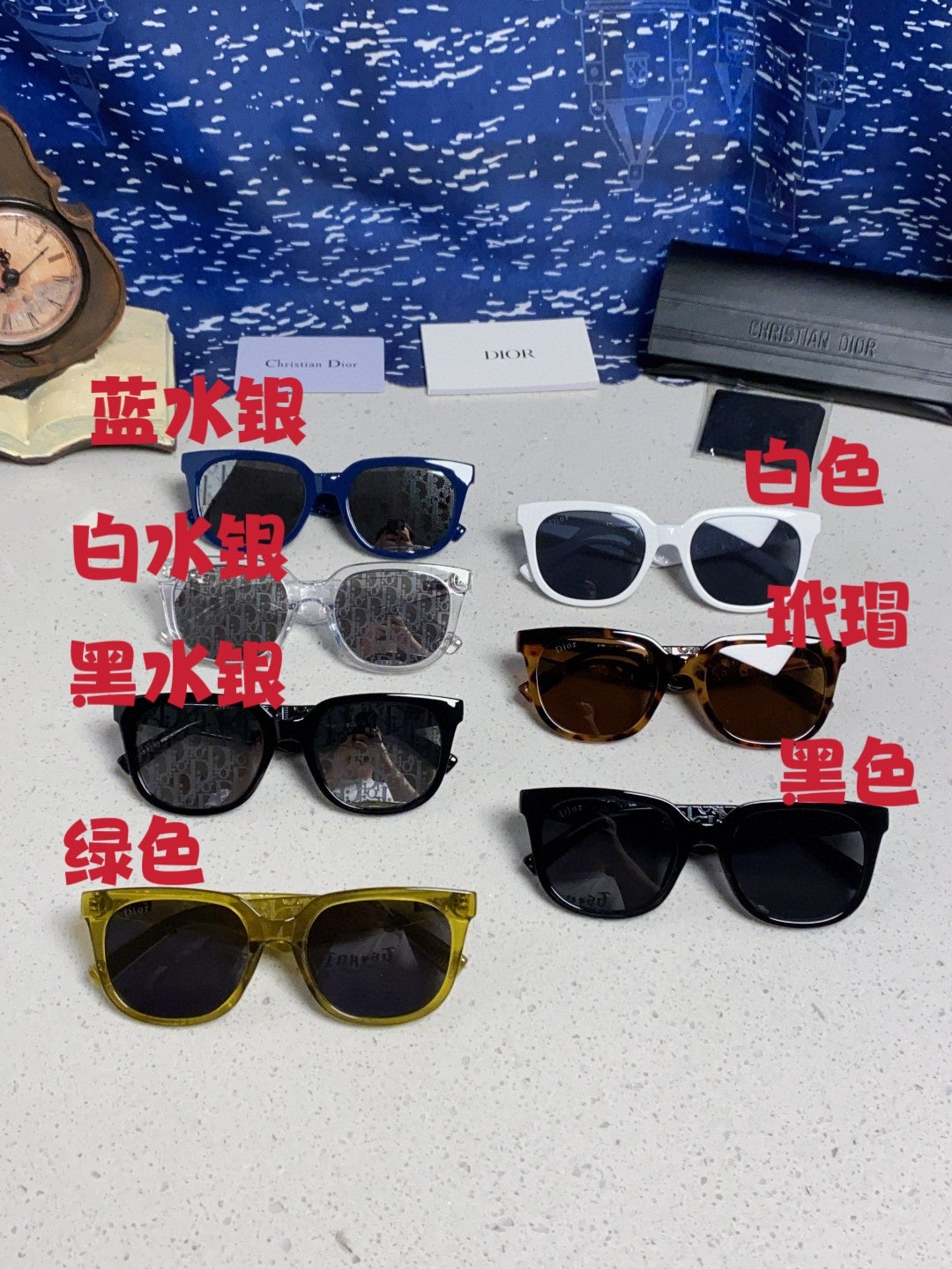 Dior Square Gold Lens Sunglasses for Men & Women - detail image 13