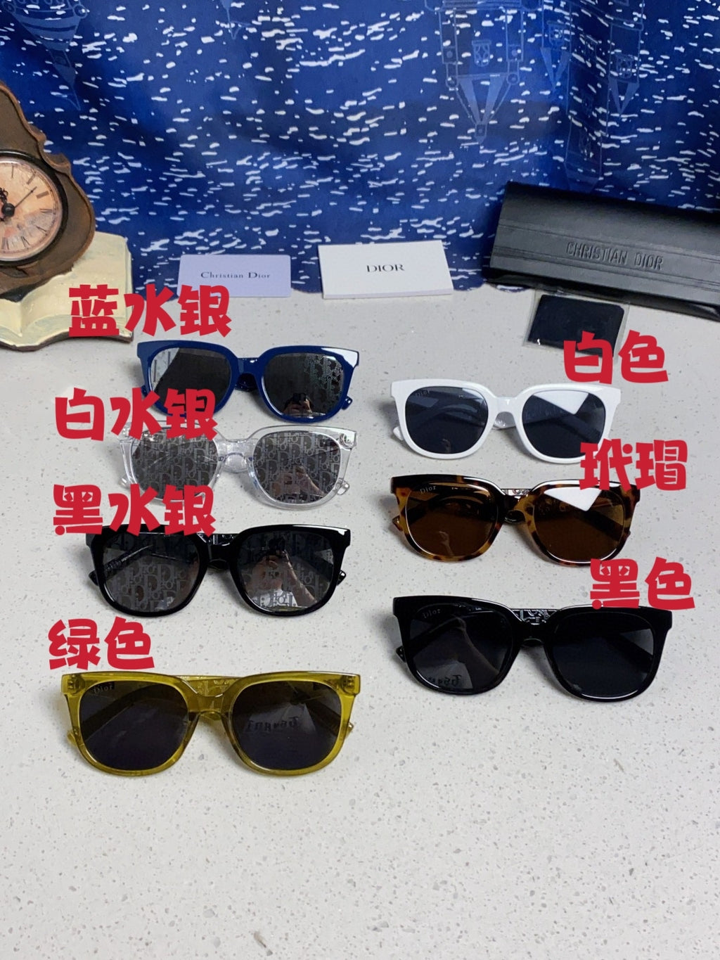 Dior Square Black Lens Sunglasses for Men & Women - 465233 - detail image 13