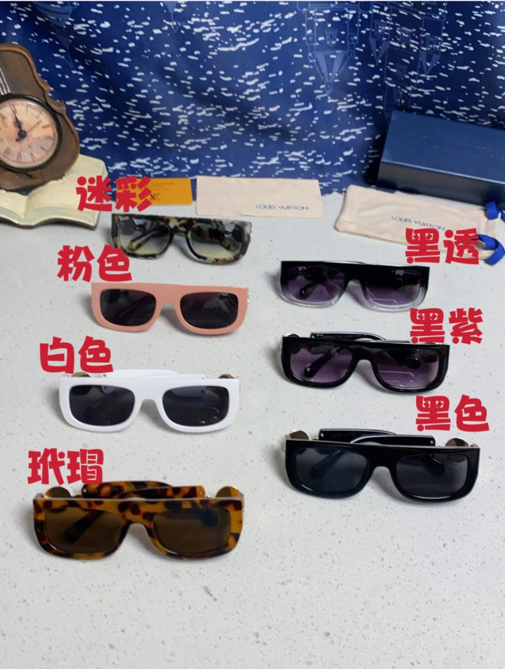 Louis Vuitton Square Red Lens Sunglasses for Men & Women - 866861 - detail image 11