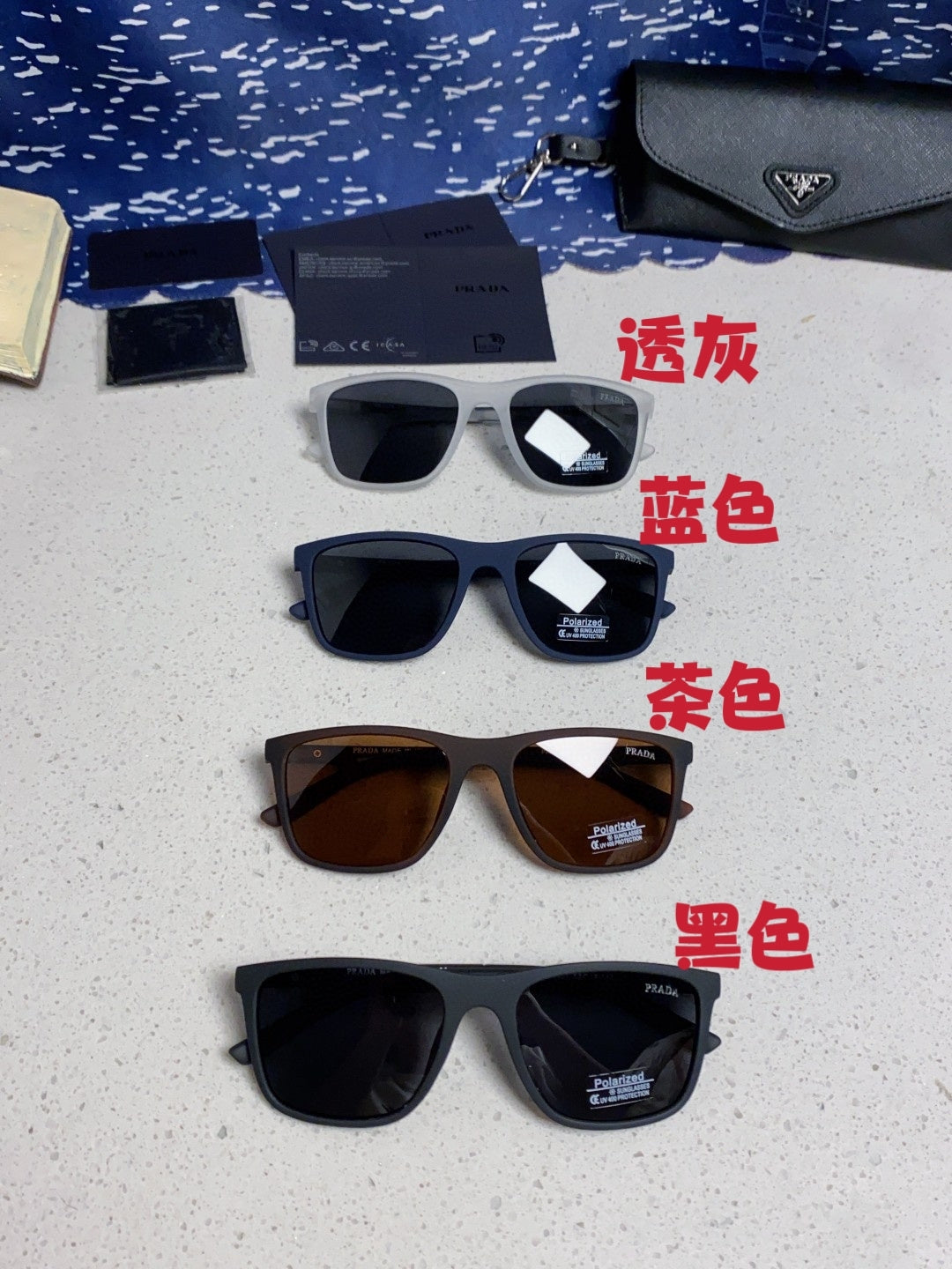 Prada Polarized Fashion Blue Lens Sunglasses for Men & Women - 867158 - detail image 12