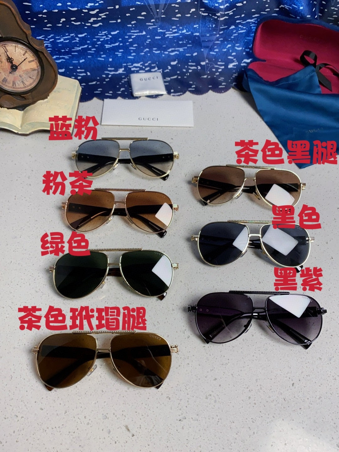 Gucci Aviator Silver Lens Sunglasses for Men & Women - 997535 - detail image 12