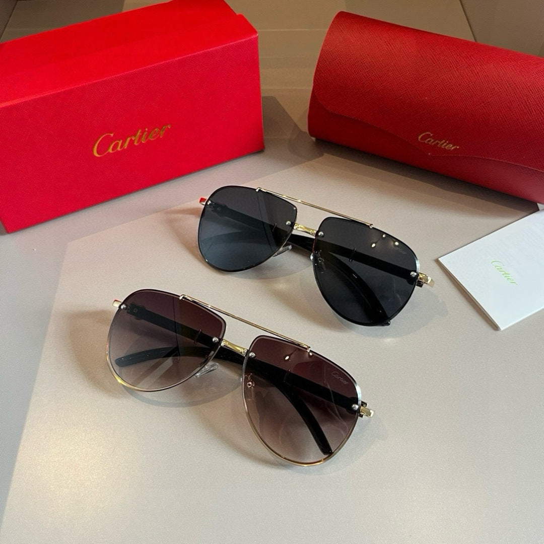 Cartier Aviator Gold Lens Sunglasses for Men - 372261 - detail image 9