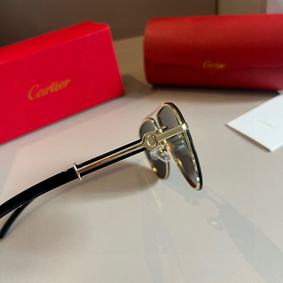 Cartier Aviator Gold Lens Sunglasses for Men - 372261 - detail image 2