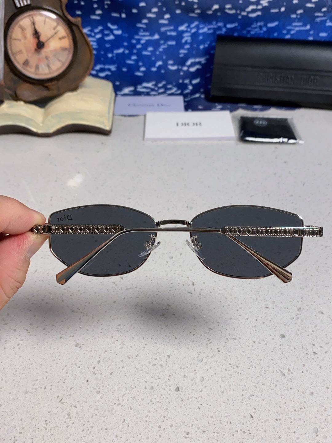 Dior Metal Round Silver Lens Sunglasses for Men & Women - 398708 - detail image 5