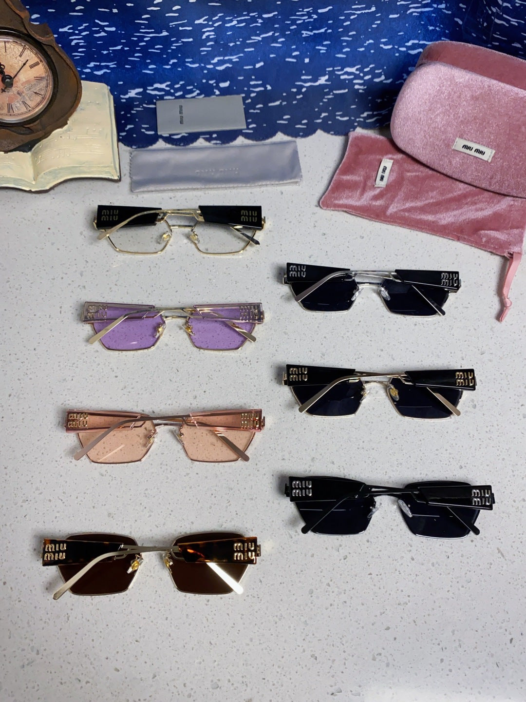 Miu Miu Fashion Blue Lens Sunglasses for Women - 399215 - detail image 11