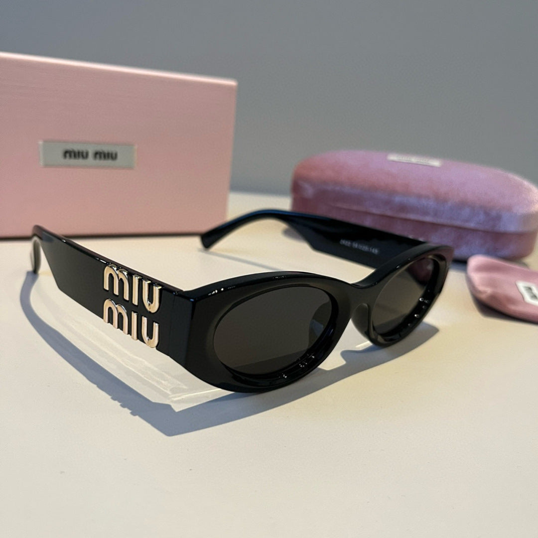 Miu Miu Cat-Eye Black Lens Sunglasses for Men & Women - 466162