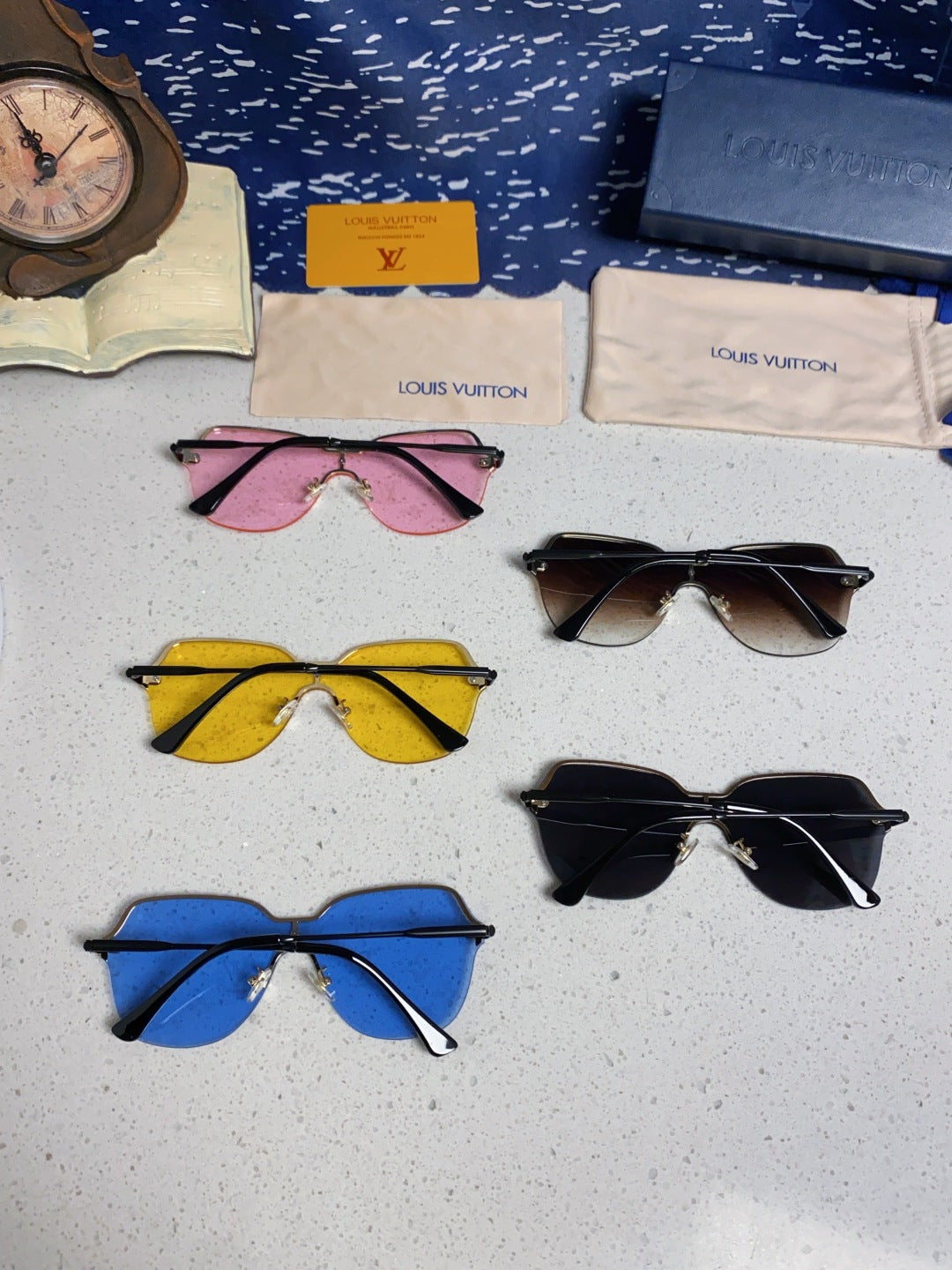 Louis Vuitton Lightweight Rimless Orange Lens Sunglasses for Women - detail image 9