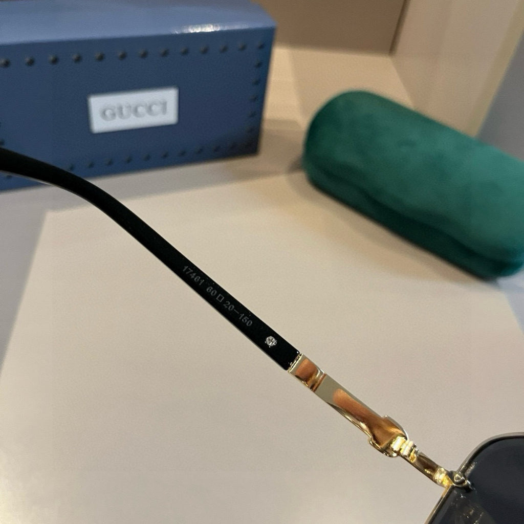 Gucci Metal Aviator Gold Lens Sunglasses for Men & Women - 398308 - detail image 7