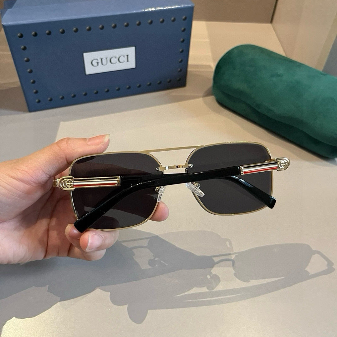 Gucci Metal Aviator Gold Lens Sunglasses for Men & Women - 398308 - detail image 5