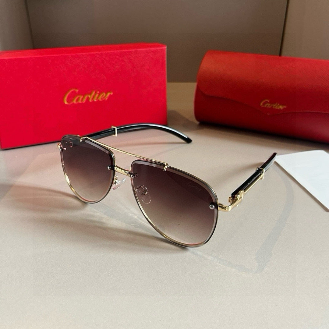 Cartier Aviator Brown Lens Sunglasses for Men - detail image 3
